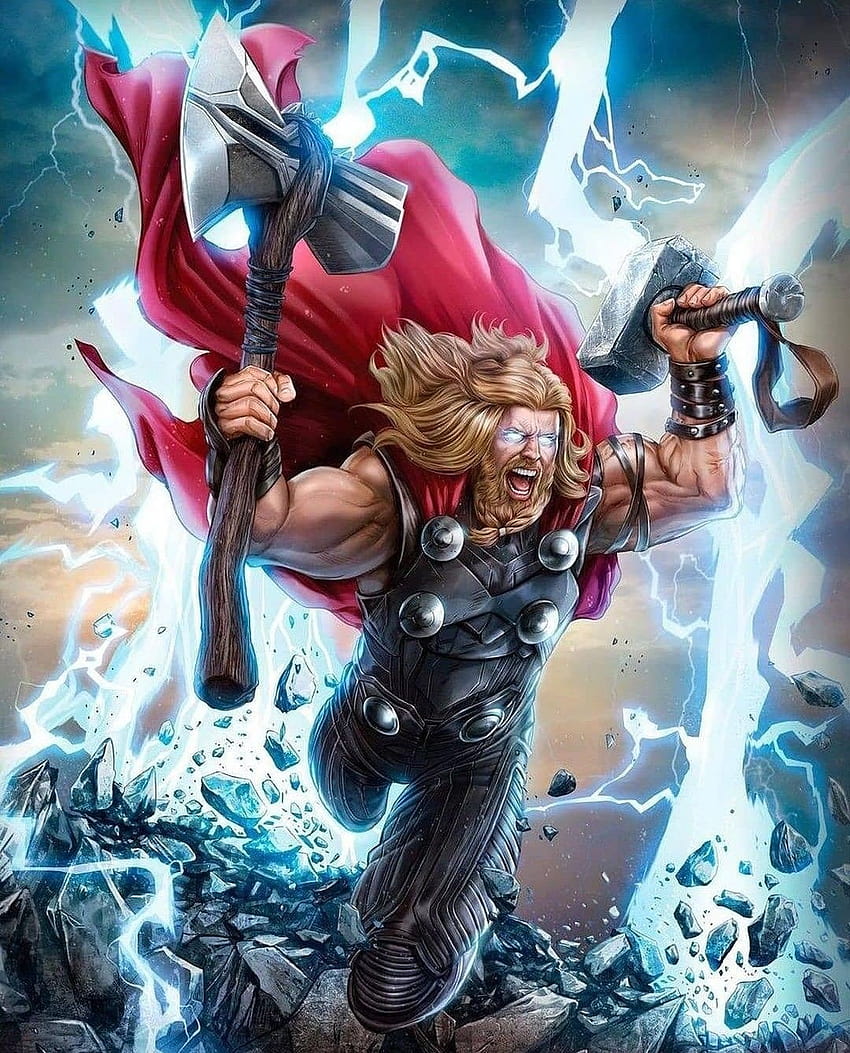 Seni Komik Thor, anime thor wallpaper ponsel HD