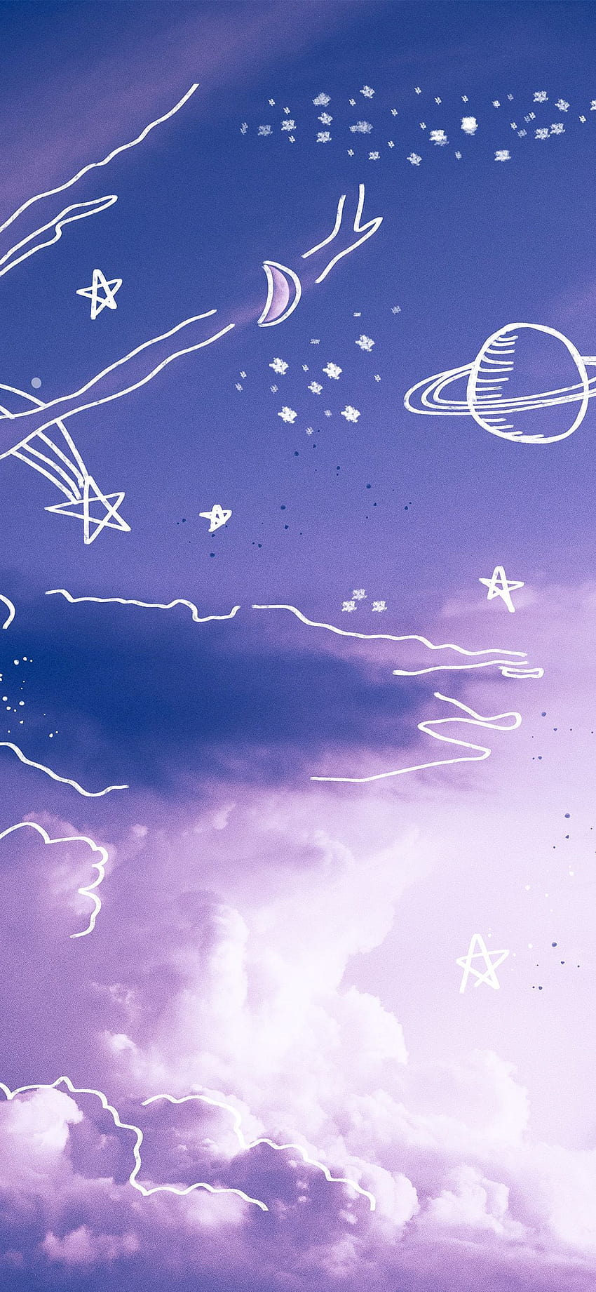 Purple sky Aesthetic vsco background' iPhone Case by trajeado14 in, galaxy aesthetic HD phone wallpaper