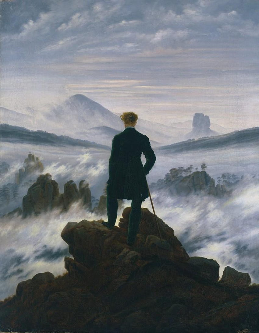 Caspar David Friedrich'in “Gezgin, sisli okyanus estetiği”nin ardındaki Gizemler HD telefon duvar kağıdı
