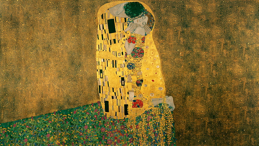 Gustav Klimt, kissing full HD wallpaper