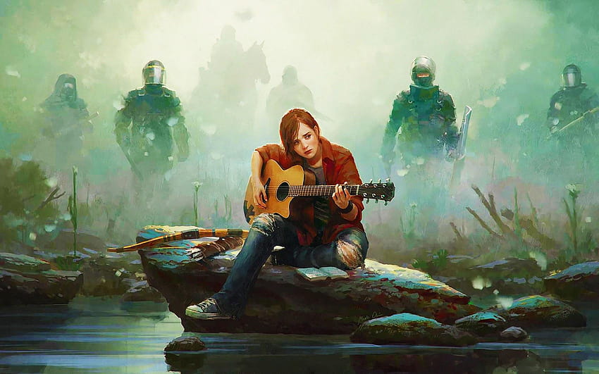The Last of Us, część 2 Ellie gra na gitarze Tapeta HD