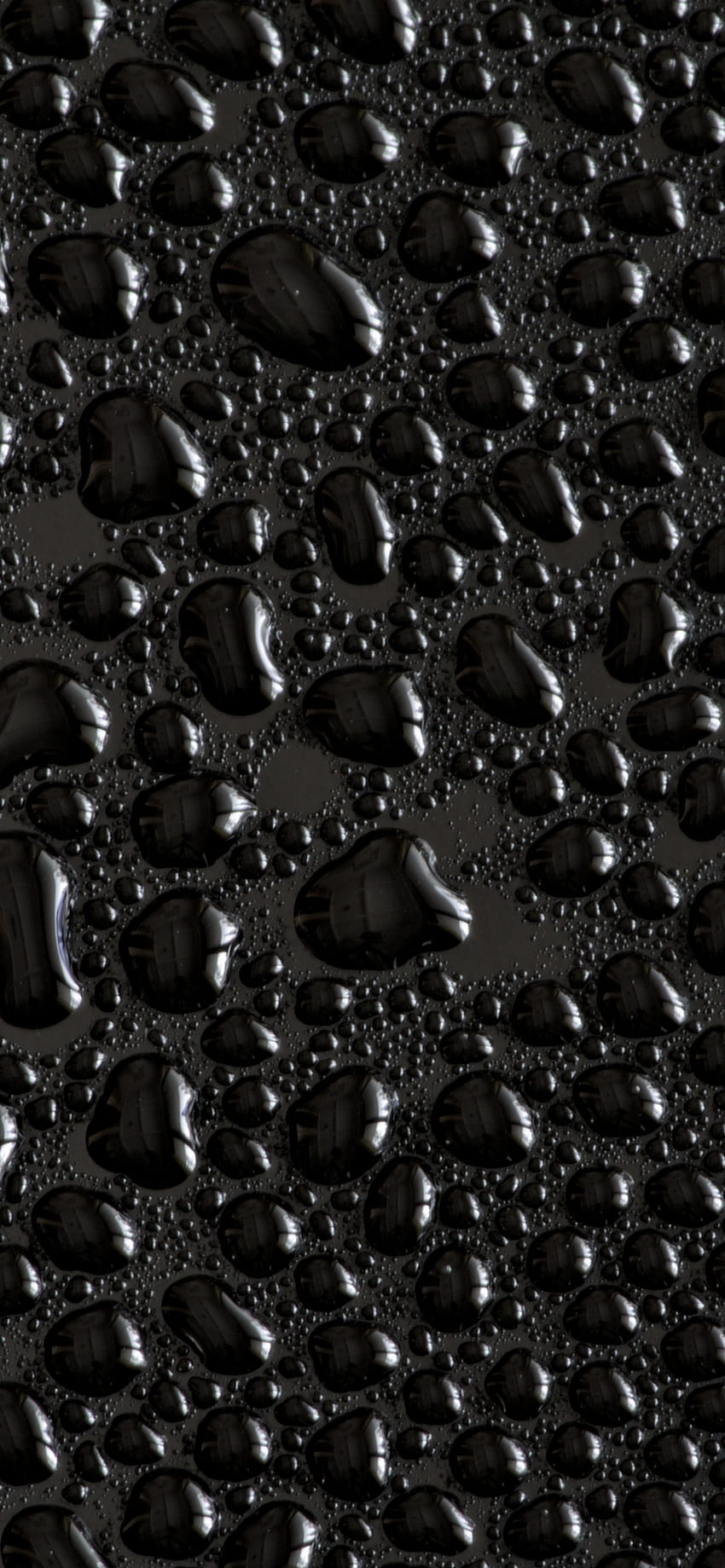 Wassertropfen, schwarzer Hintergrund, Textur, Regentropfen, Muster, Grafik, iPhone-Wassertropfen HD-Handy-Hintergrundbild
