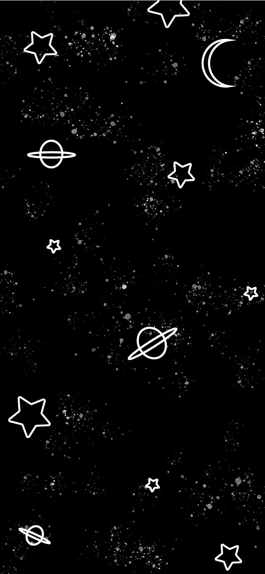 black and white space aesthetic HD phone wallpaper