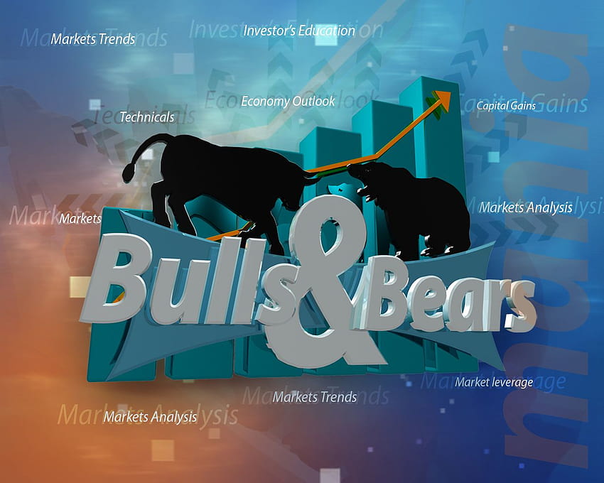ผู้ออกแบบ: ตลาดหุ้นกระทิง ตลาดหมี วอลล์เปเปอร์ HD