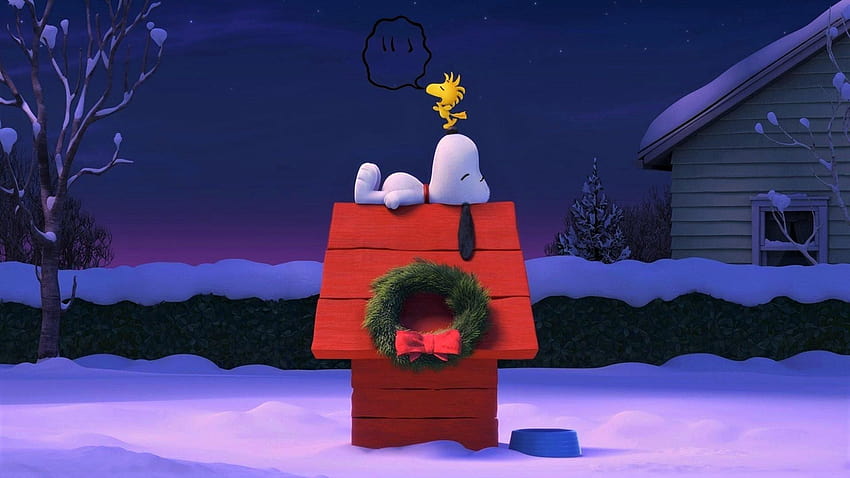 Snoopy saat Natal, musim dingin kacang Wallpaper HD