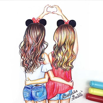 Resultado de imagem para tumblr desenhos bff  Best friend drawings, Bff  drawings, Drawings of friends