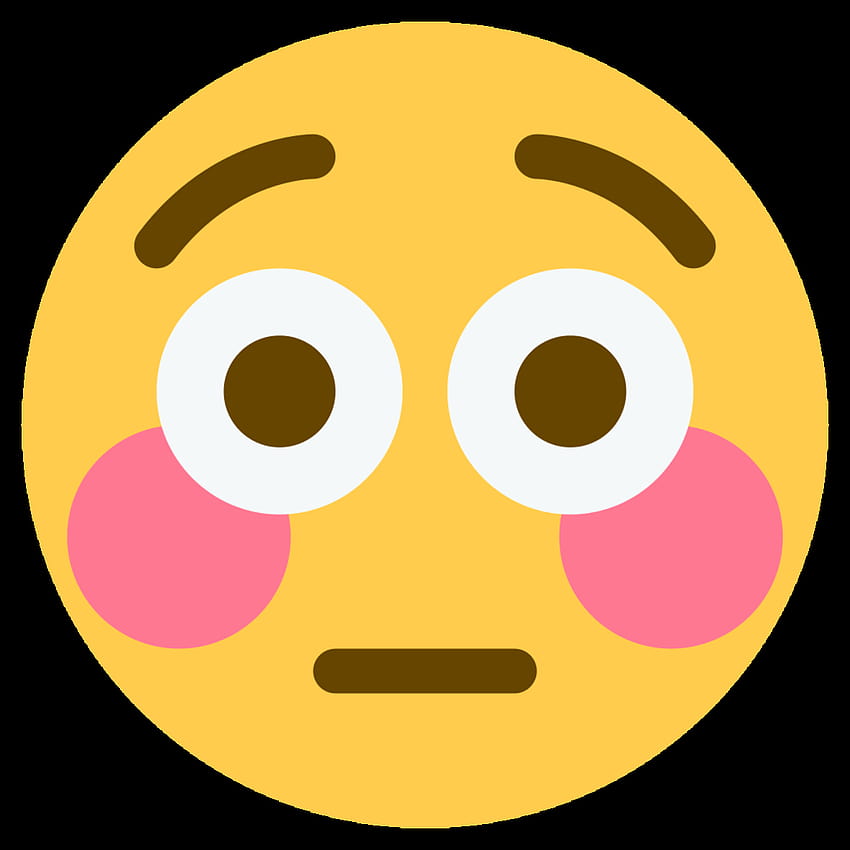 Emoji Blushing Flushing Face Sticker, shy emoji HD phone wallpaper