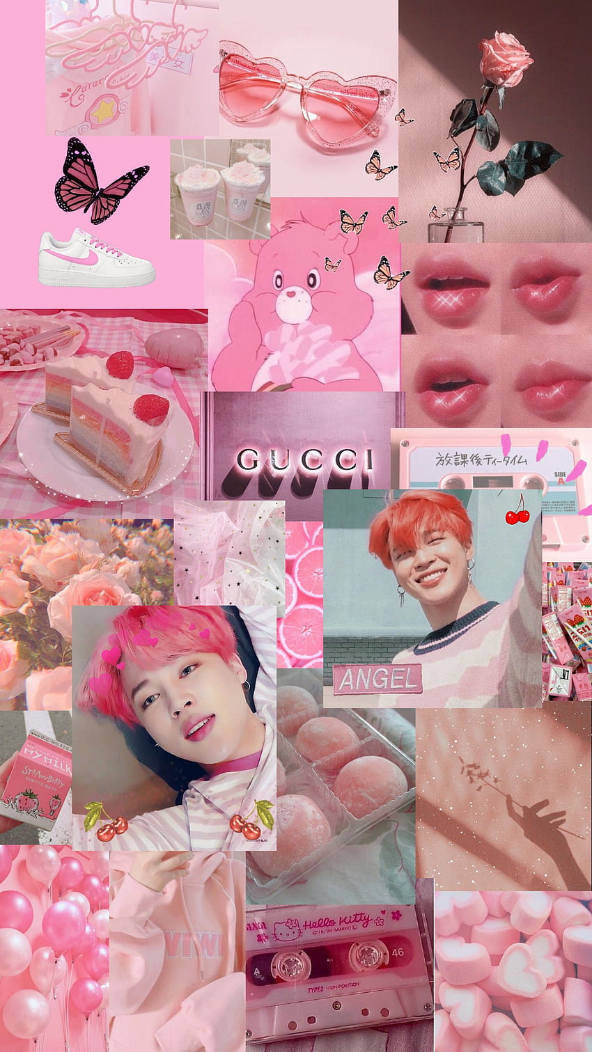 Jimin pink collage aesthetic, jimin core HD phone wallpaper | Pxfuel