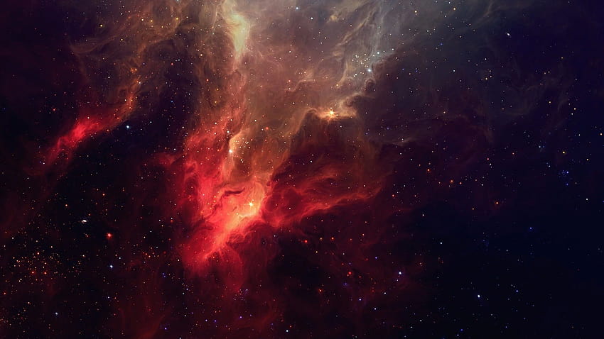 7 Roter Raum, rote Galaxie HD-Hintergrundbild