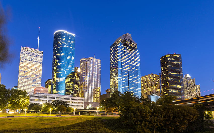 USA Houston Texas Street lights Cities Building 1920x1200 HD wallpaper