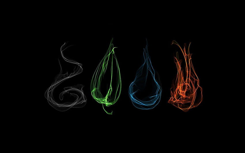 four Elements, Simple Background, Abstract /, the four elements HD wallpaper
