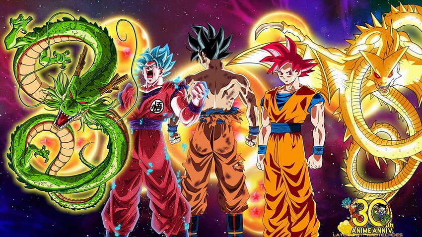 Wszystkie formy Goku, anime goku poziome Tapeta HD