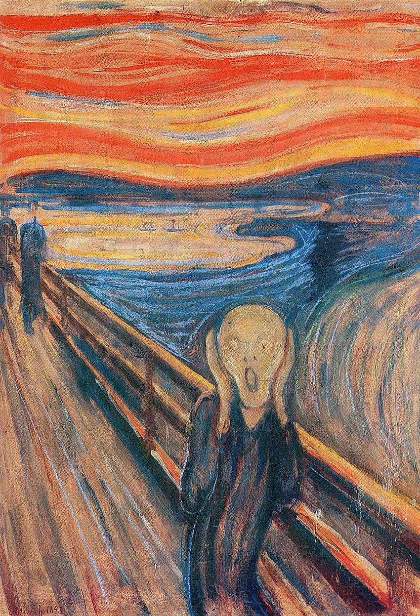Krzyk, Munch. Gotowy na iOS 7., Edvard Munch Tapeta na telefon HD