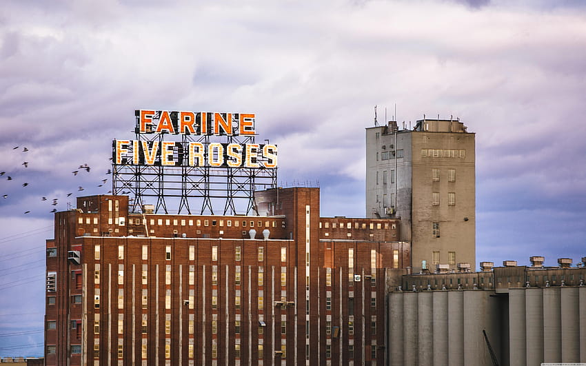 Farine Five Roses, Montreal ❤ for Ultra, montreal city HD wallpaper