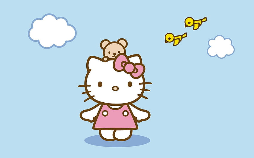 Cute of Hello Kitty, kawaii laptop HD wallpaper