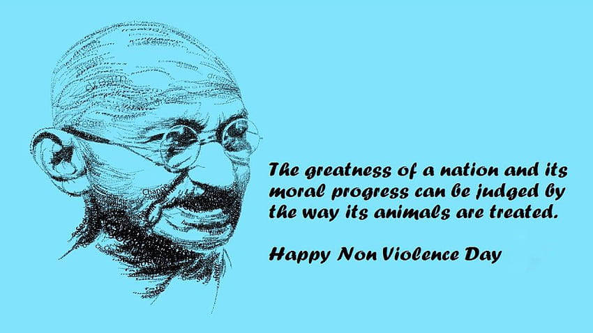 Gandhi Jayanti Tag der Gewaltlosigkeit, Gewaltlosigkeit HD-Hintergrundbild