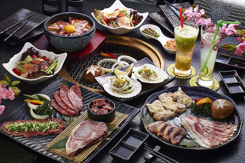 : 고기, Hot Pot, 전채 요리, 아시아 음식, 저녁 식사, 야키니쿠, 삼겹살 2048x1363, 뜨거운 음식 HD 월페이퍼