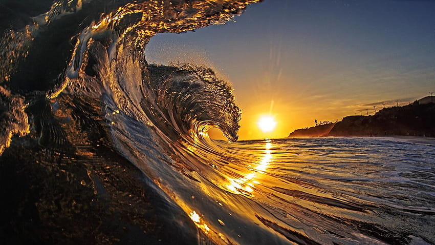 Sunset Surf : : High Definition, surf at sunset HD wallpaper