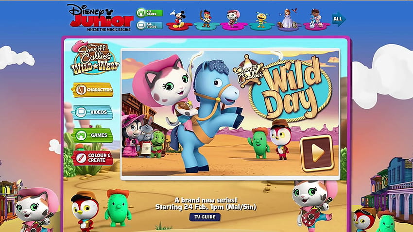 Shérif Callies Wild West Épisode de jeu Wild Day Disney Junior Kids Games Fond d'écran HD