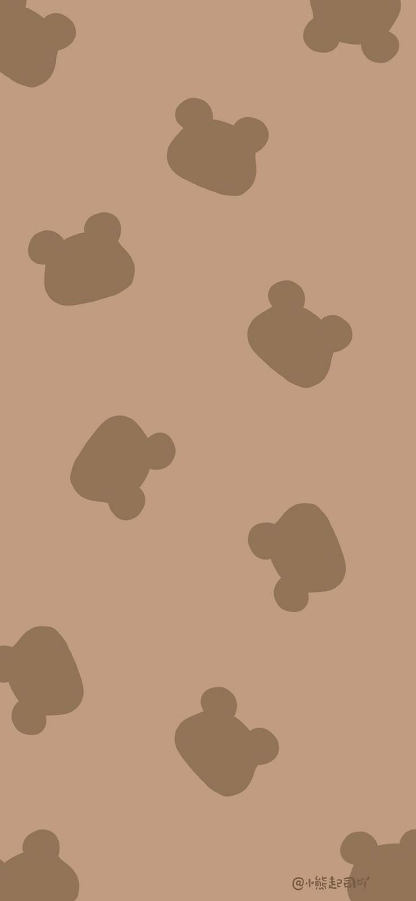 LOCKSCREENS, osos, anime marrón pastel fondo de pantalla del teléfono |  Pxfuel
