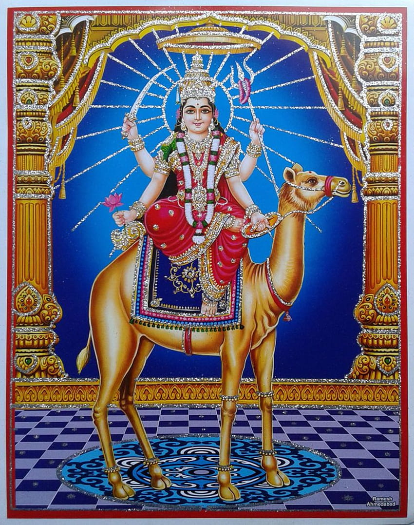 Goddess Dasha Maa Momai Maa Religious Waterproof Vinyl Sticker Poster ||  (24 inch X 36 inch) can2922-3 Fine Art Print - Religious posters in India -  Buy art, film, design, movie, music,