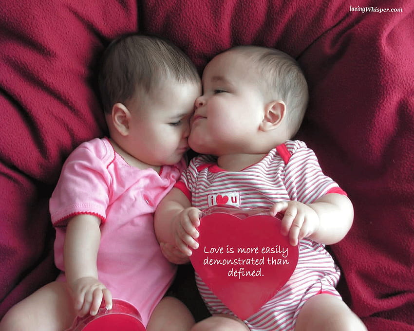Love Quotes Via 2 Cute Baby, sweet of love couple HD wallpaper | Pxfuel