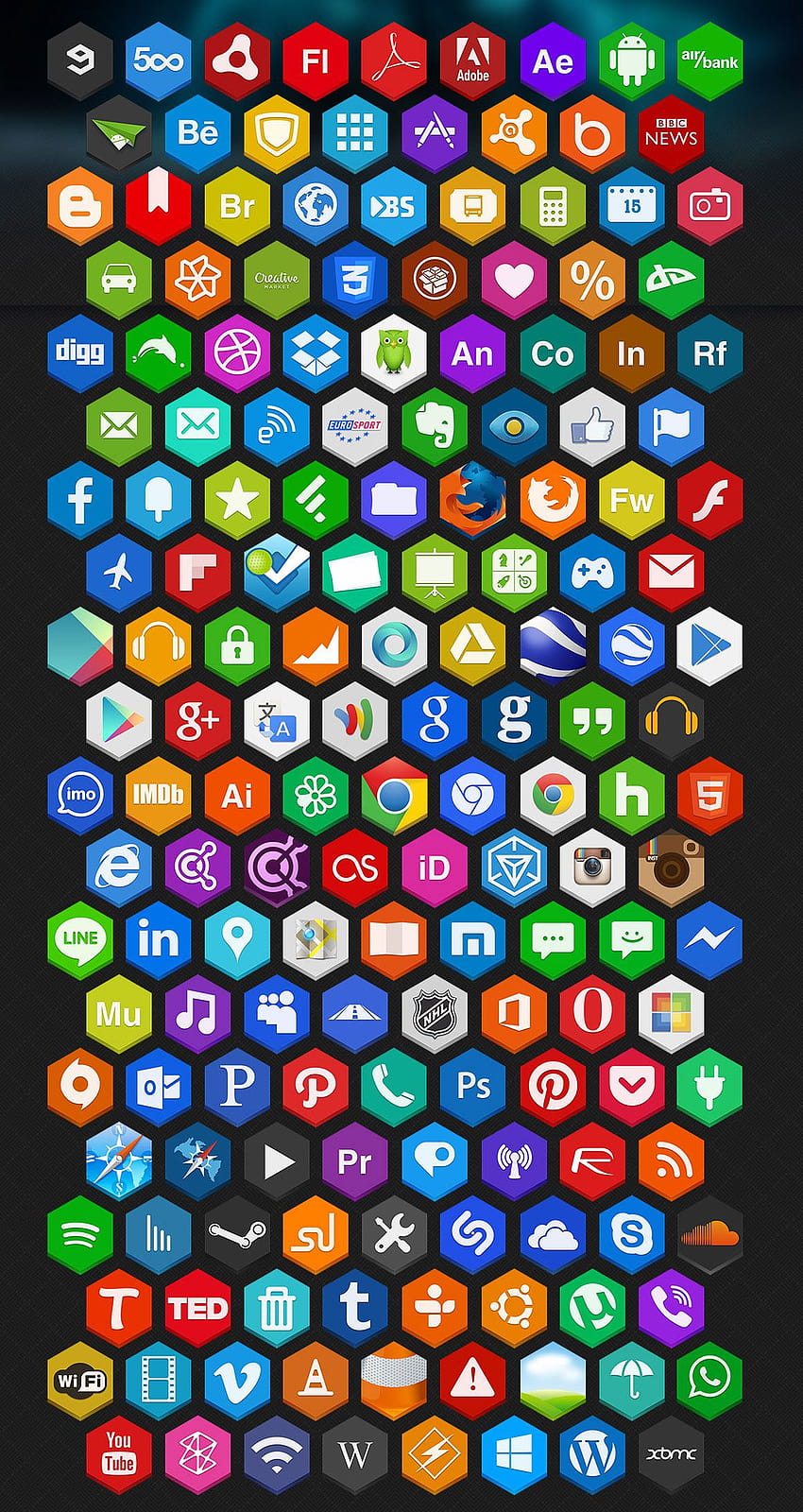 20 Beautiful Flat Social Media Icons Sets For Web, Illustrator, and hop 2021, social media logos HD phone wallpaper