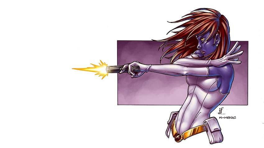 mystique, Handgun, X men, Marvel, White / und Mobile Backgrounds, mystique marvel comics HD-Hintergrundbild