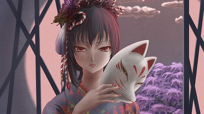 Kitsune mask anime HD wallpaper | Pxfuel