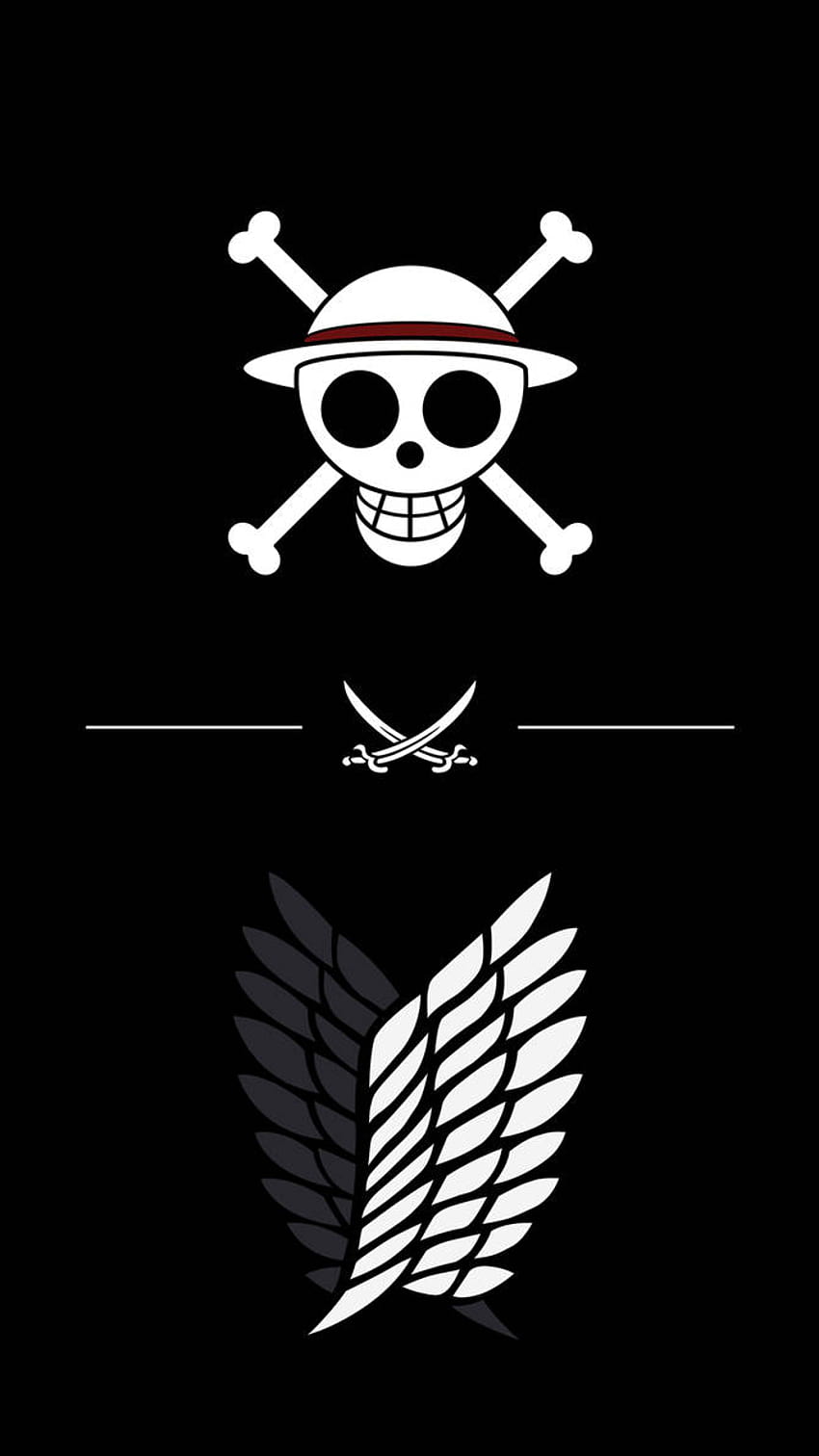 ワンピース 麦わらの一味のロゴ、麦わら帽子のロゴ HD電話の壁紙