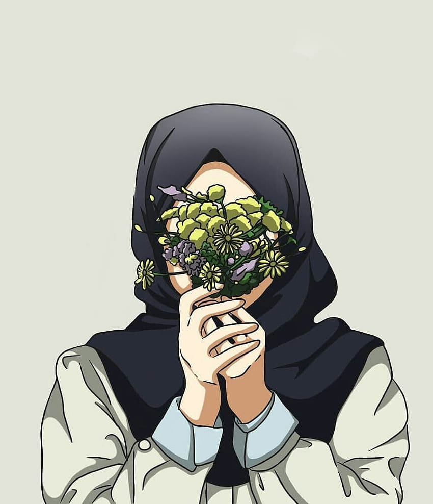 huzur, hijab women anime HD phone wallpaper