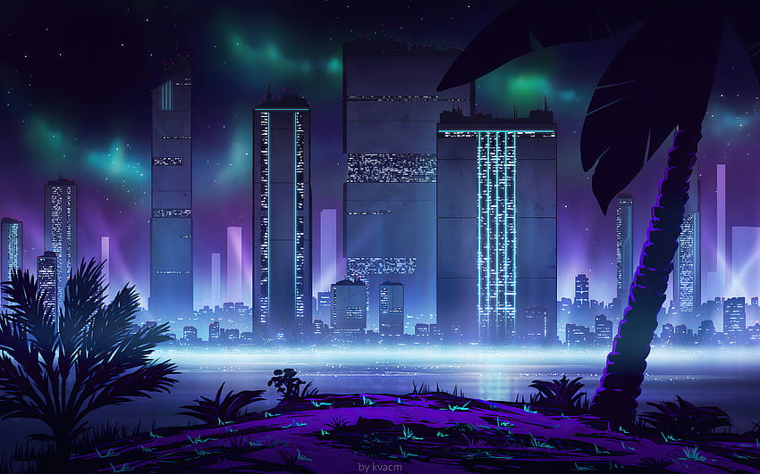 2880x1800 Neon Lights City Cyber​​punk Macbook Pro Retina、背景、レトロな街のネオン 高画質の壁紙