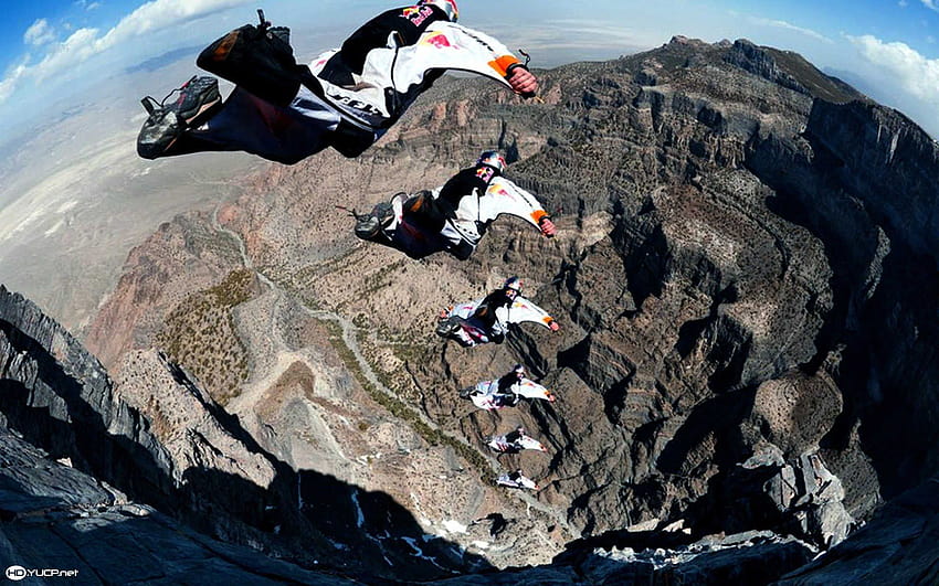 base, Jumping, Jump, Fly, Flight, Extreme, Dive, Diving, Sky, 3 / and Mobile Backgrounds, base jump HD wallpaper