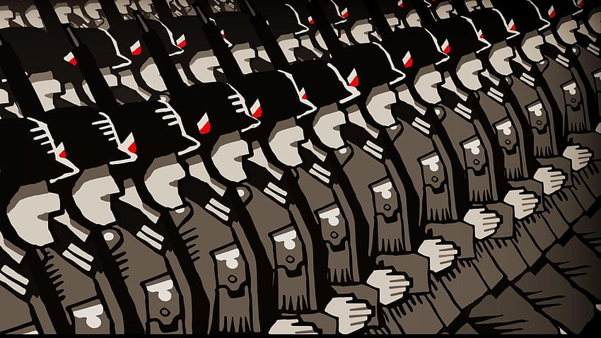 Ein deutsches Videospiel, das mit Hakenkreuzen an den Nazi-Terror erinnert HD-Hintergrundbild