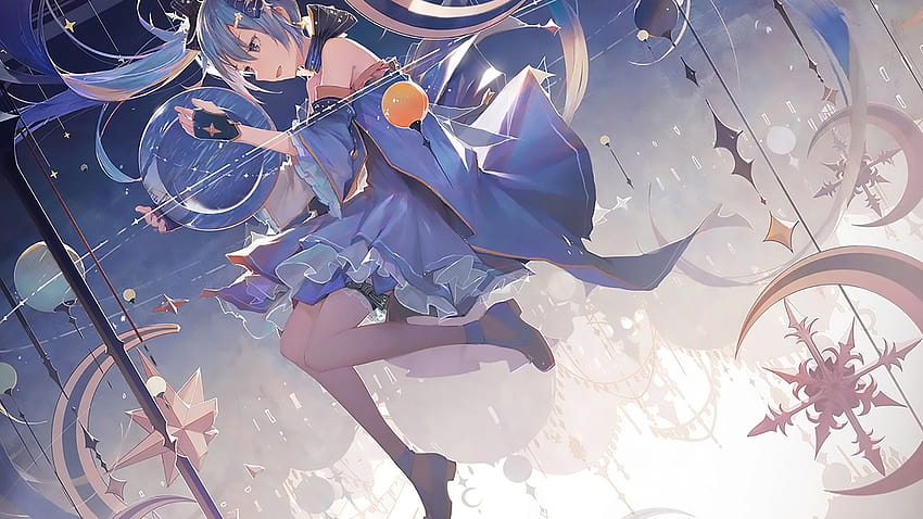 Sehr langes Haar, Anime, Hatsune Miku, , Hintergrund, E1b2b2 HD-Hintergrundbild