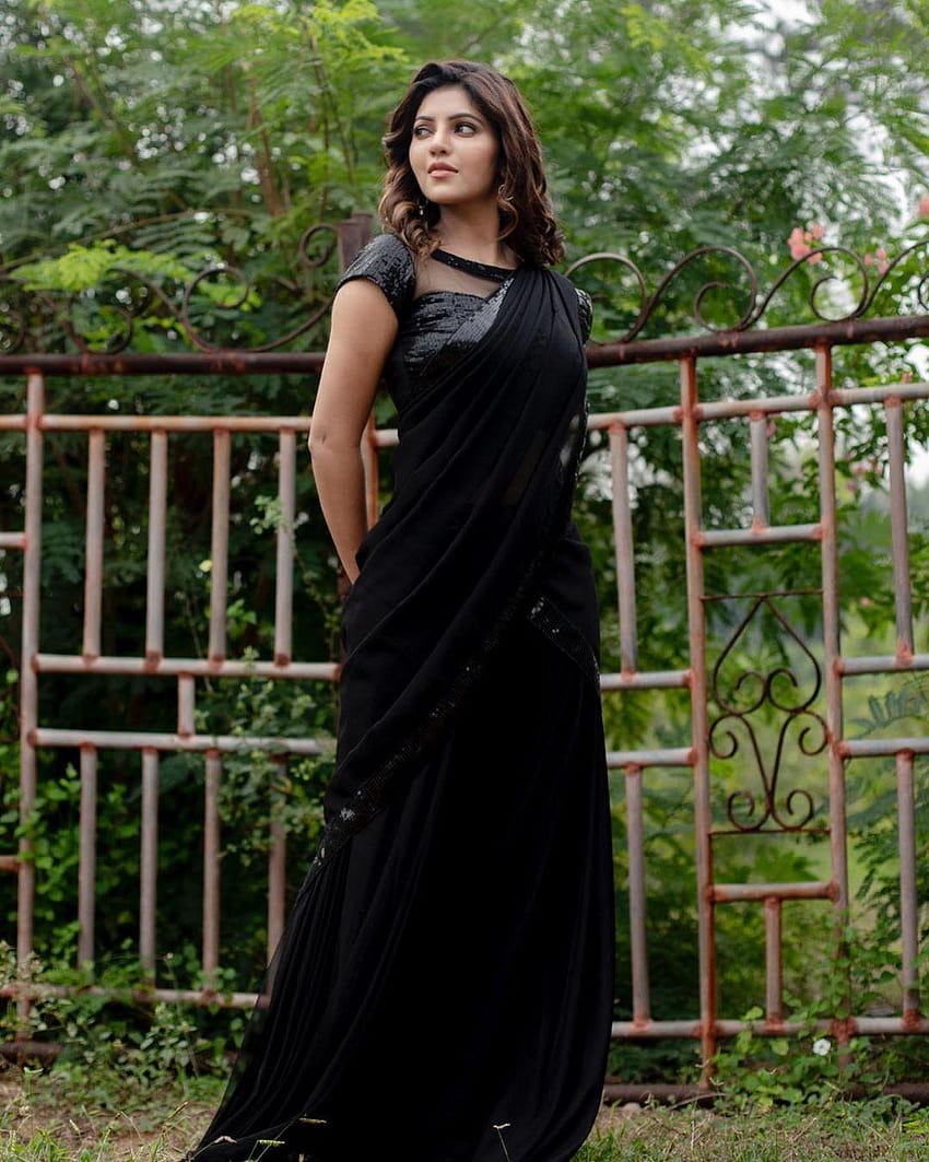 Black transparent saree hot, madhumita sarcar HD phone wallpaper