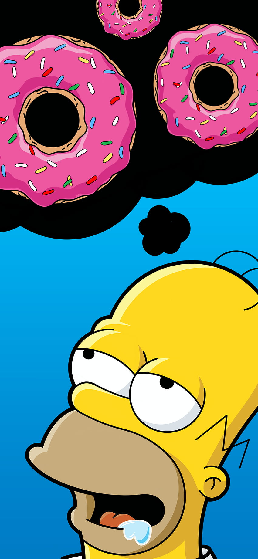 Drooling Samsung A50 ? hole ! [1080×2340], scared homer HD phone wallpaper