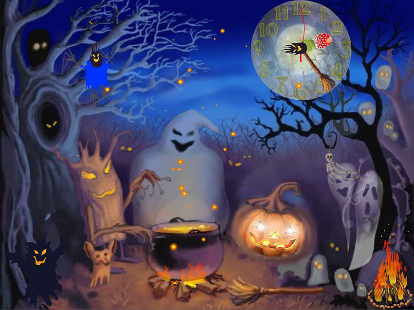 Animasi Latar Belakang Halloween, pc anime halloween Wallpaper HD
