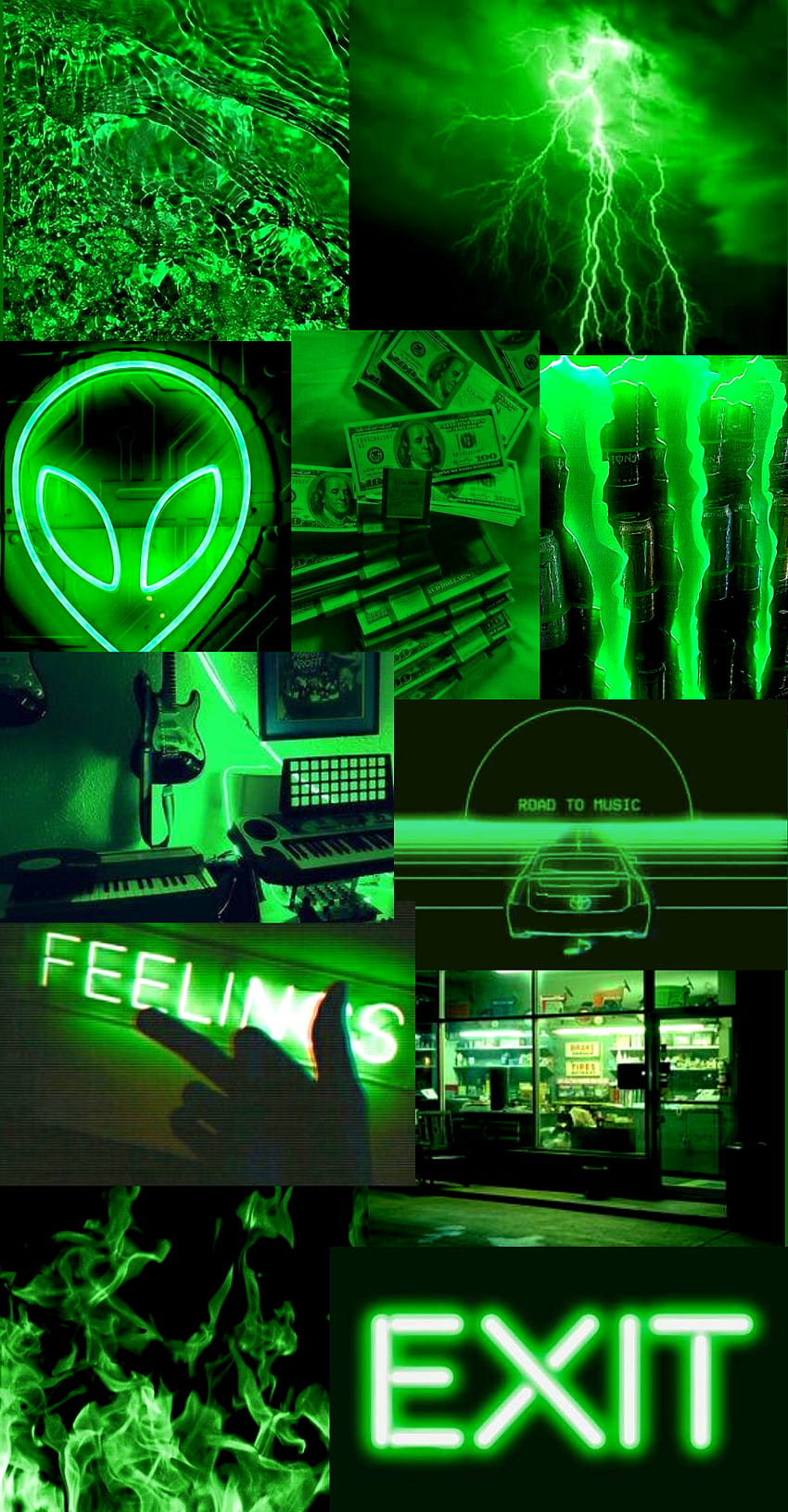 Neon green and black aesthetic HD phone wallpaper | Pxfuel