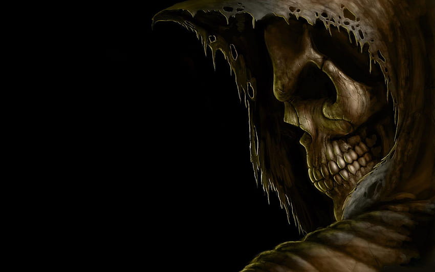 Grim Reaper, Skull, Darkness, Creepy, reaper skull HD wallpaper
