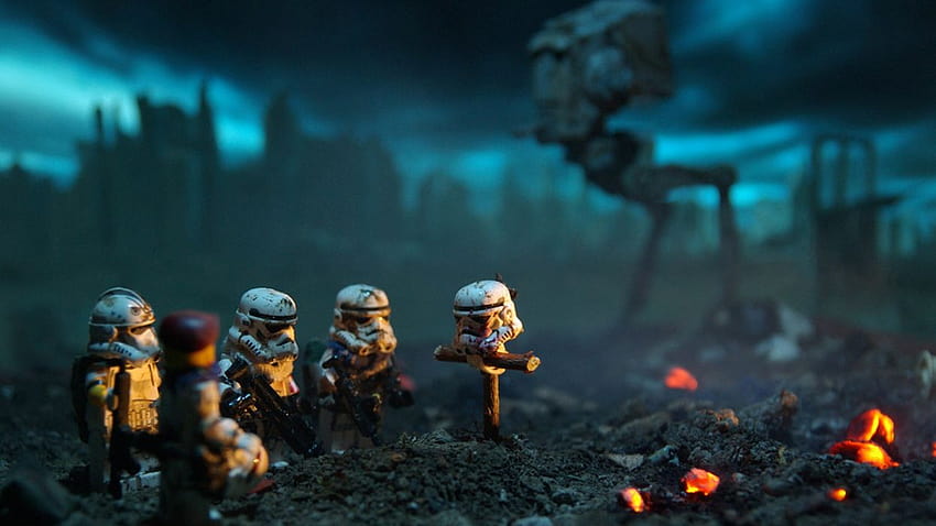 Star wars lego death stormtroopers fire, lego halloween HD wallpaper