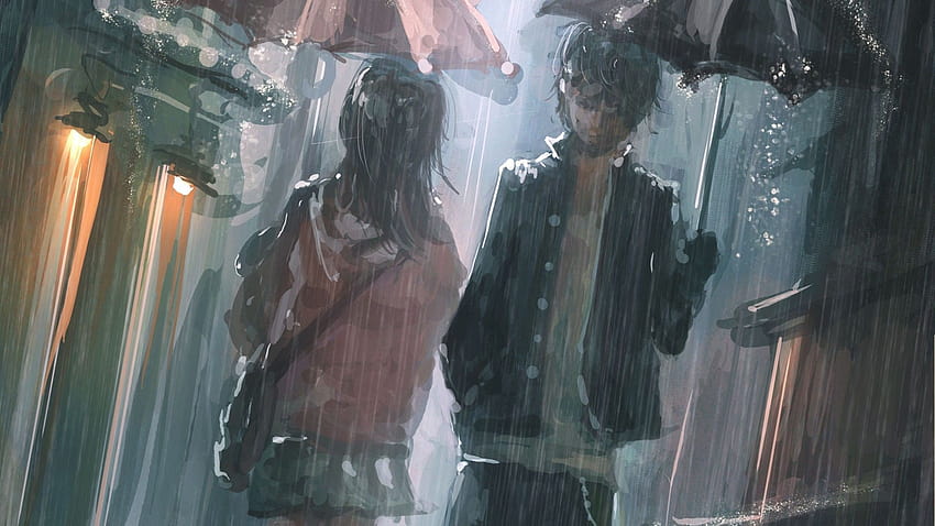 Anime Boy And Girl Break Up, triste anime boy pareja oscura fondo de  pantalla | Pxfuel