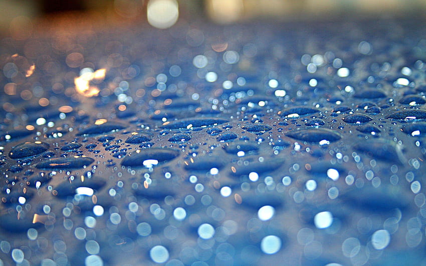 Blue Water, ocean water droplets HD wallpaper