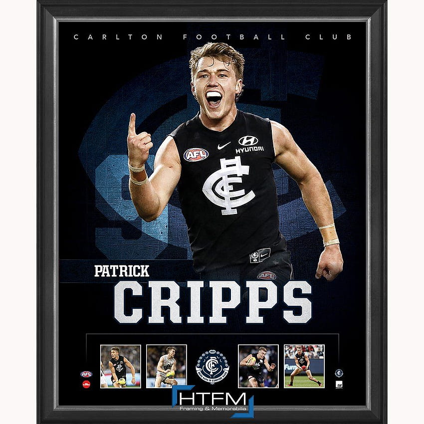 Patrick Cripps Kapitan Carlton FC Oficjalny licencjonowany druk AFL Tapeta na telefon HD