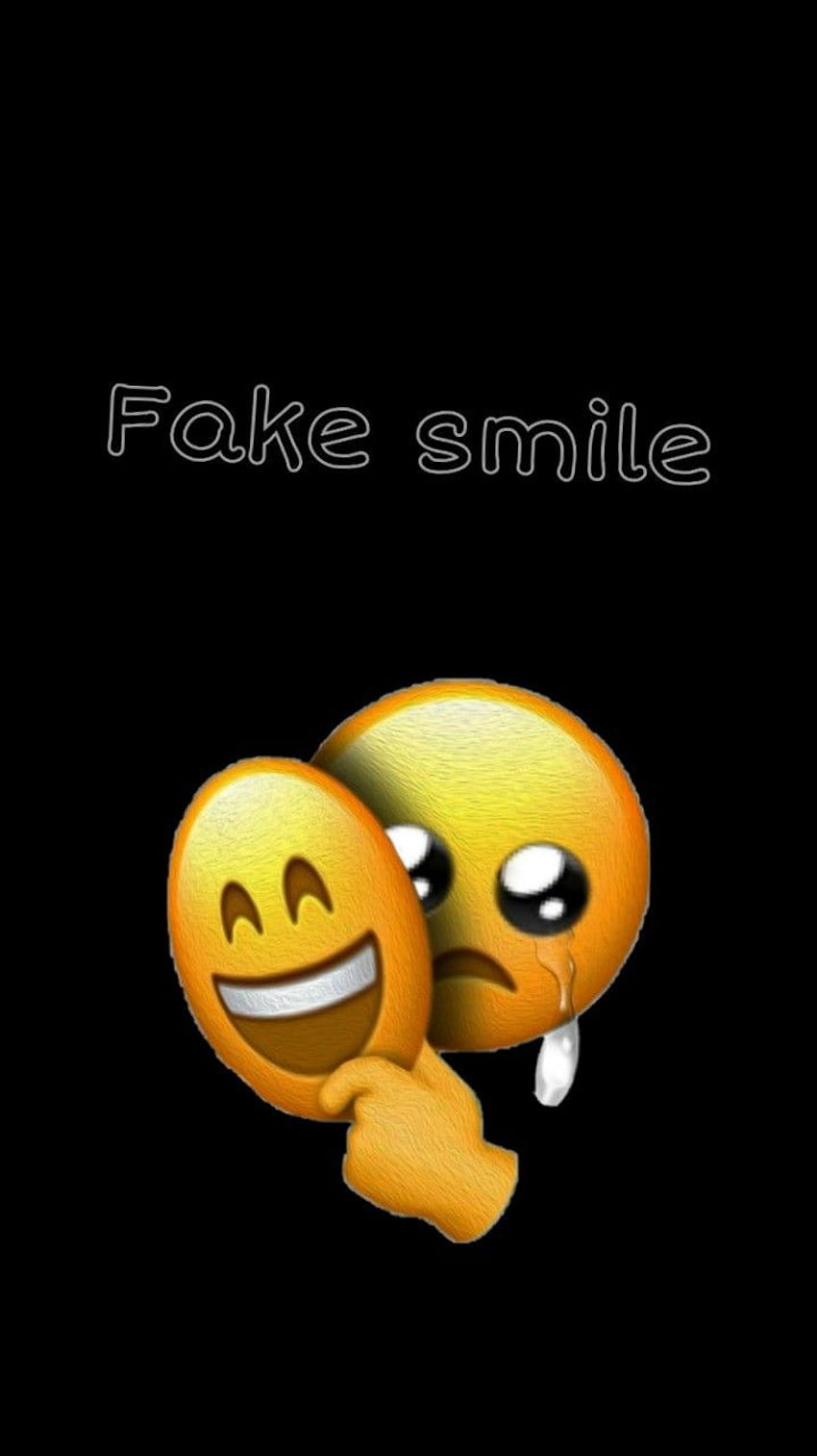 My Saves panosundaki Pin, fake smile emoji HD telefon duvar kağıdı