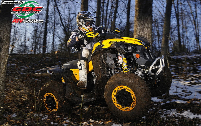 Rick Cecco lifting up the front wheels on a Can, can am renegade HD wallpaper