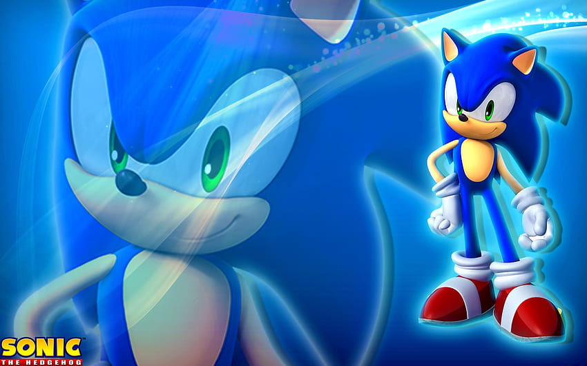 Hyper sonic the hedgehog with white fur and a colourful glowing