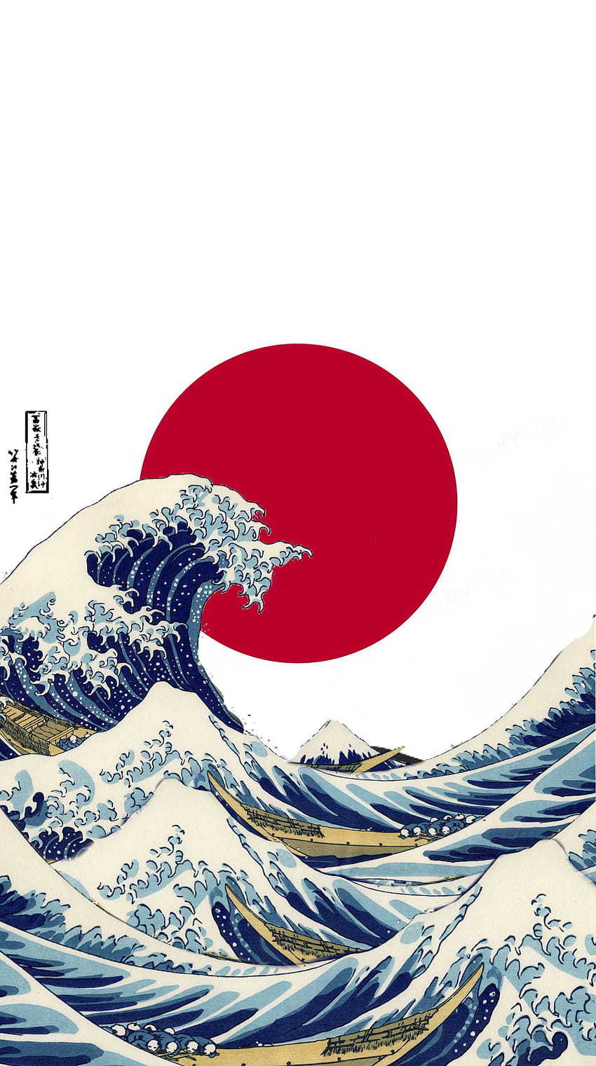 Kanagawa açıklarındaki Büyük Dalga, katsushika hokusai HD telefon duvar kağıdı