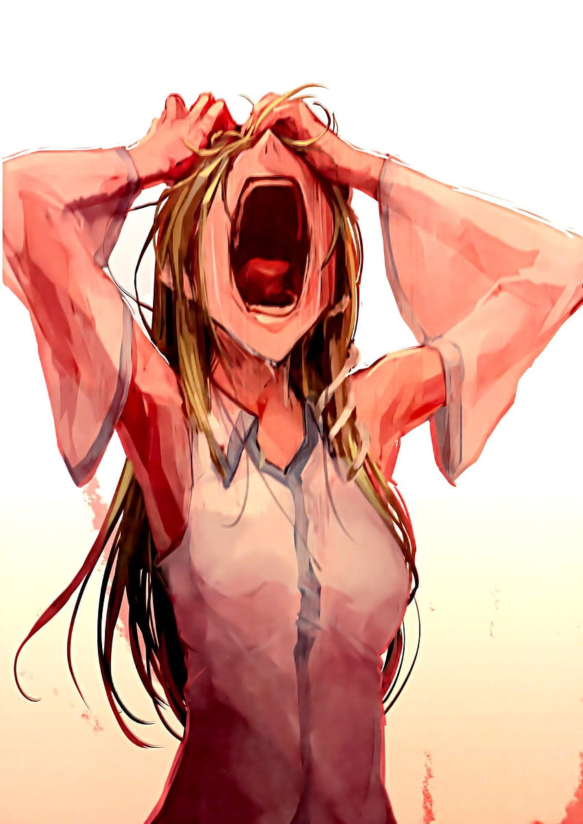 video game, Touhou, air mata, rambut panjang, ular, lidah, teriakan gadis anime wallpaper ponsel HD