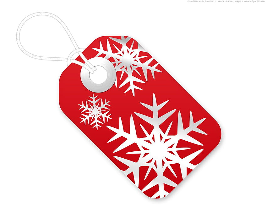 Red and white Christmas tags, PSD template, christmas label HD wallpaper